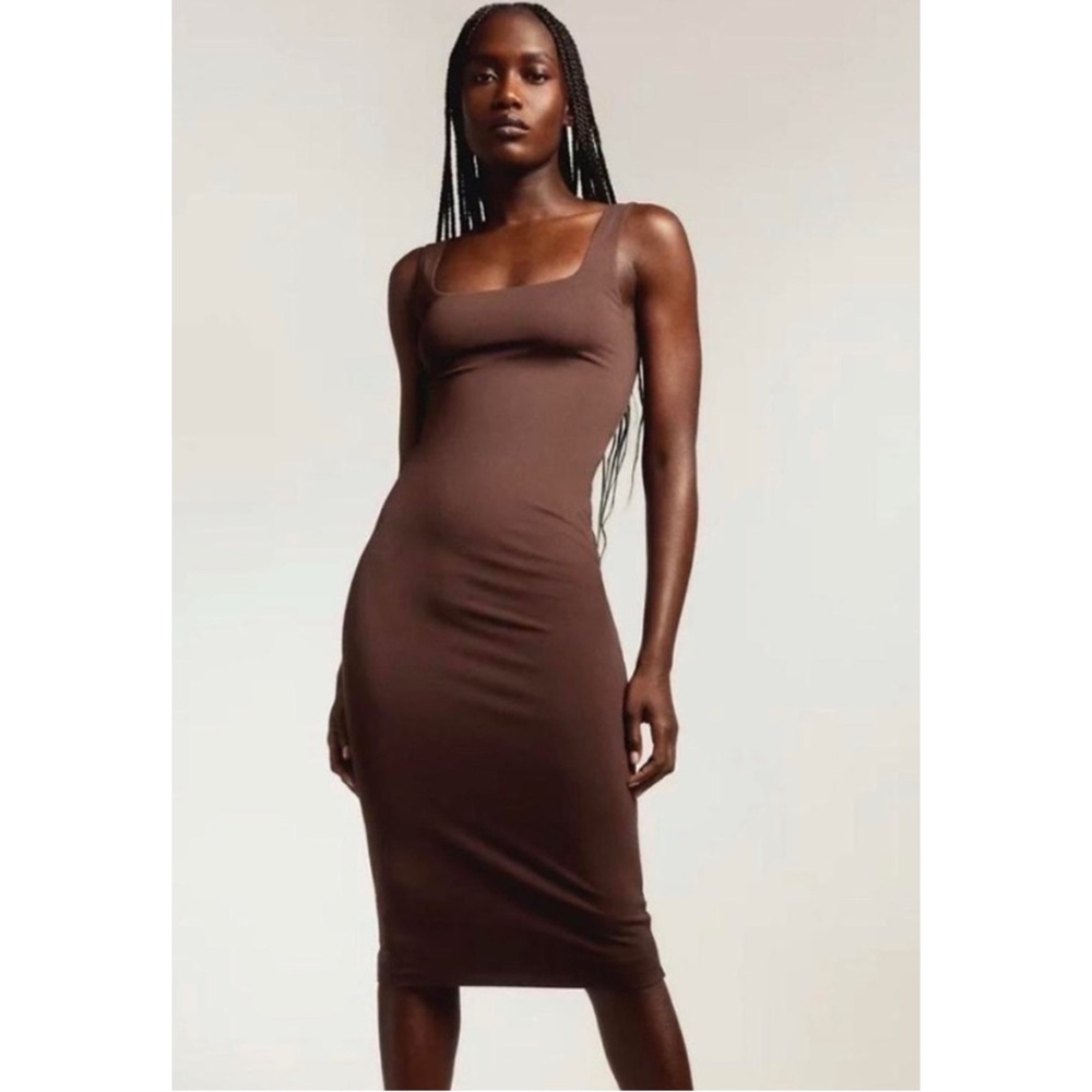 Babaton Brown Midi Dress